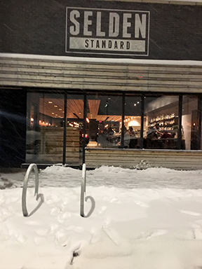 Entry to Selden Standard was a little slippery, but worth it.