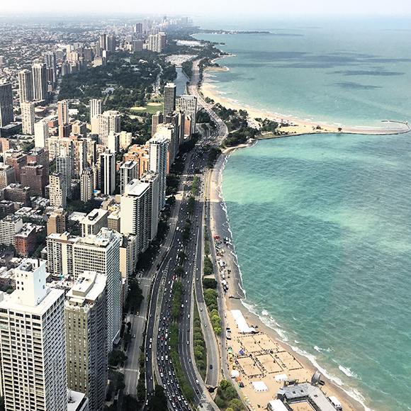 Vie of the North Side from the top of the Hancock Tower.